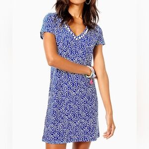 Lilly Pulitzer Etta Dress Corsica Blue Easy Peasy Size Small